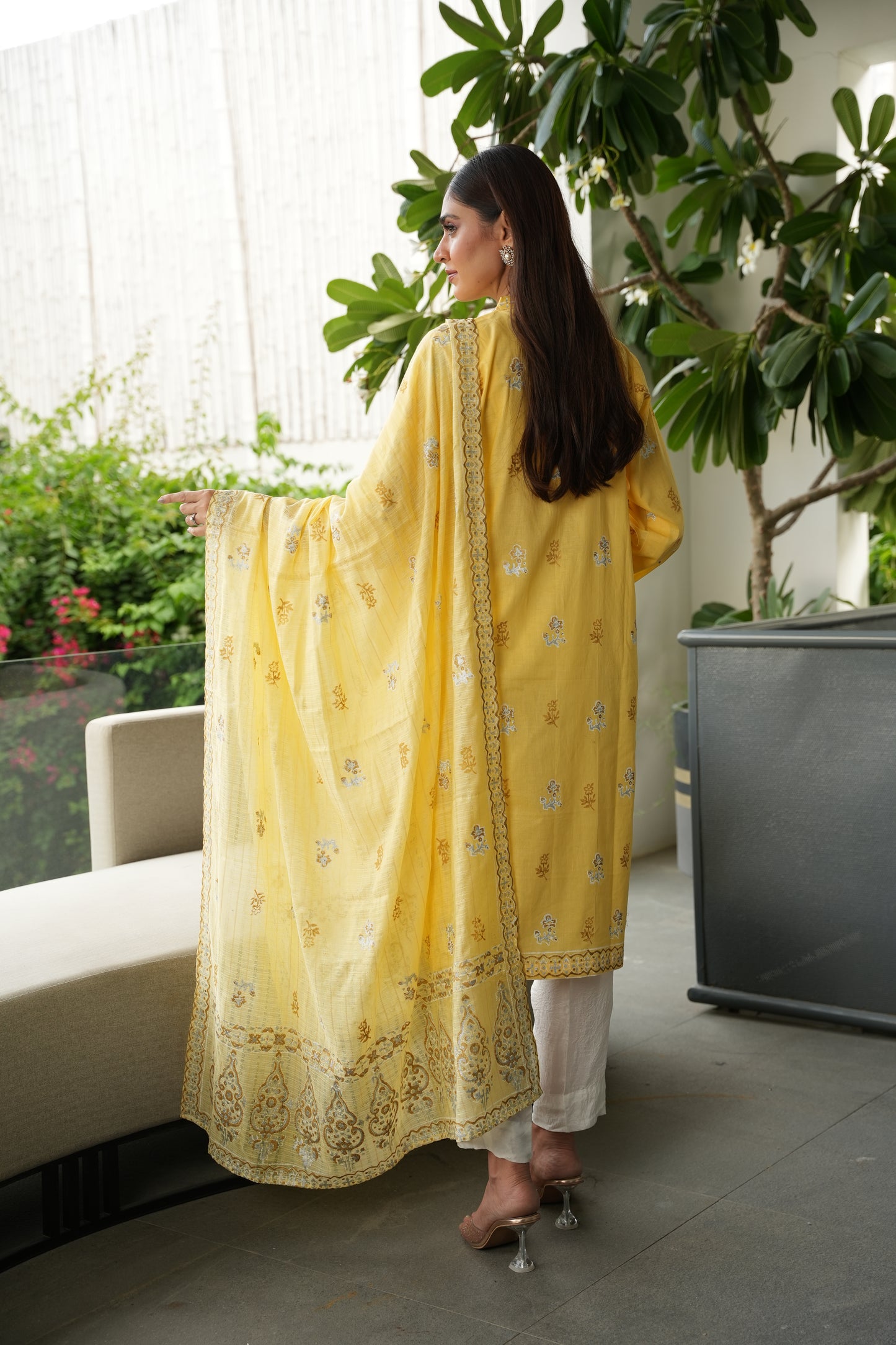 Sunlit Elegance - 2 piece unstitched (Shirt & Duppatta)