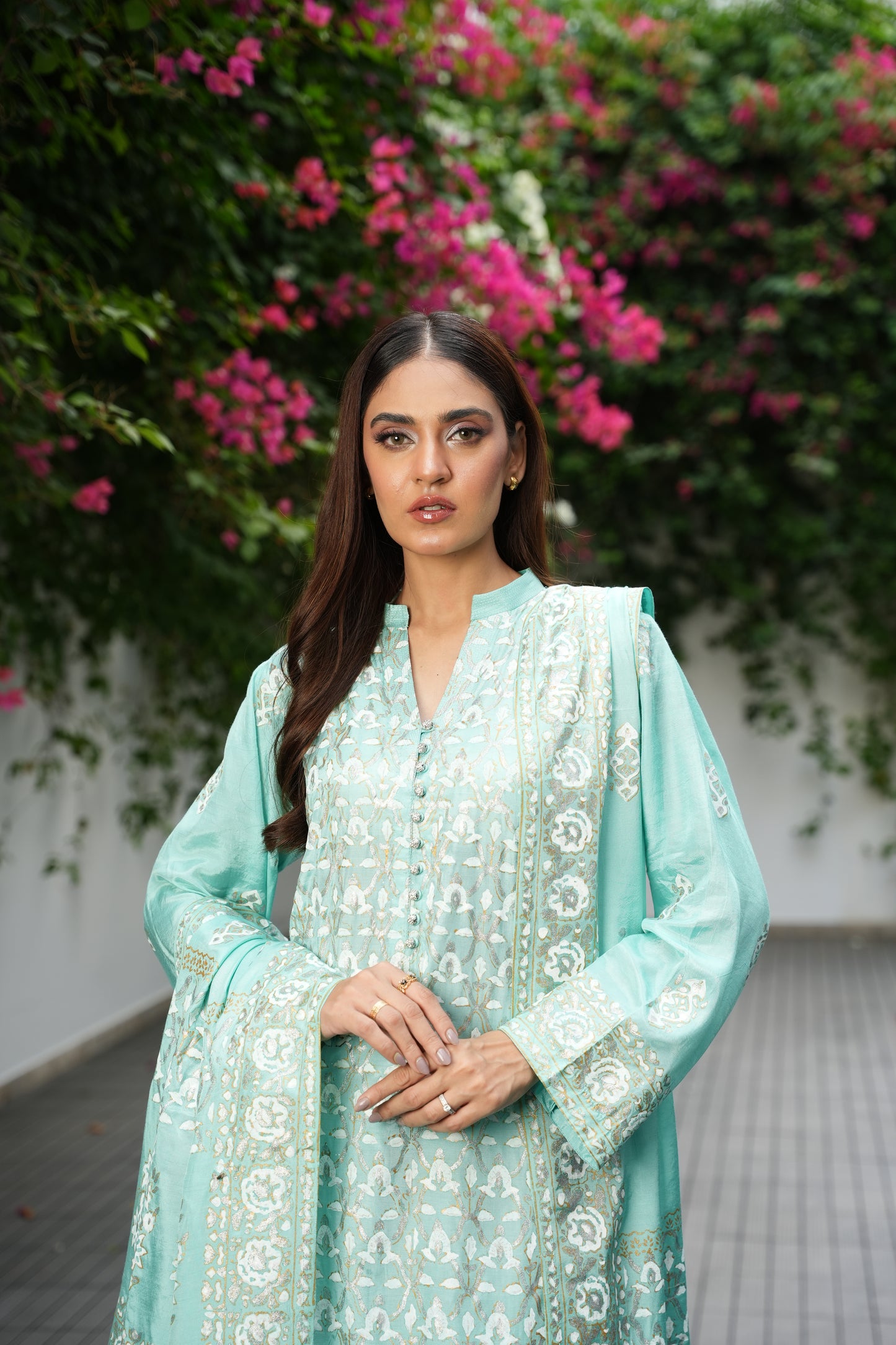 Ocean Breeze - 2 piece stitched (Shirt & Duppatta)