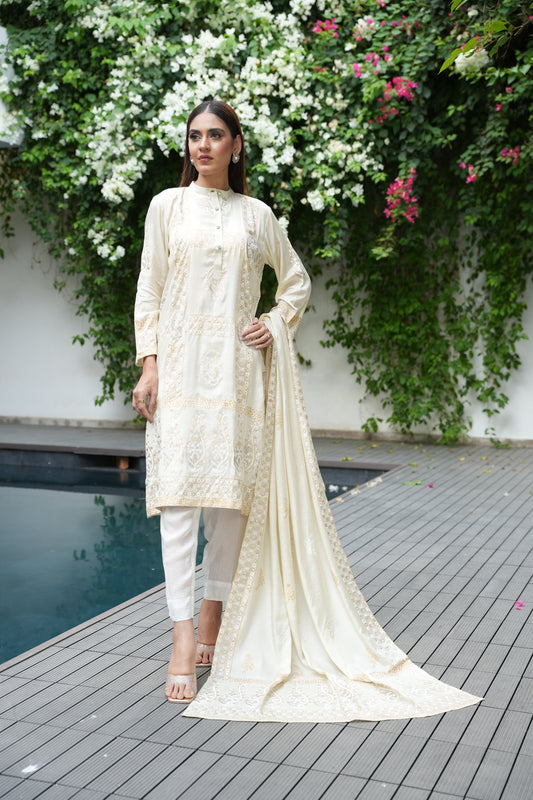 Gilded Harmony - 2 piece stitched (Shirt & Duppatta)