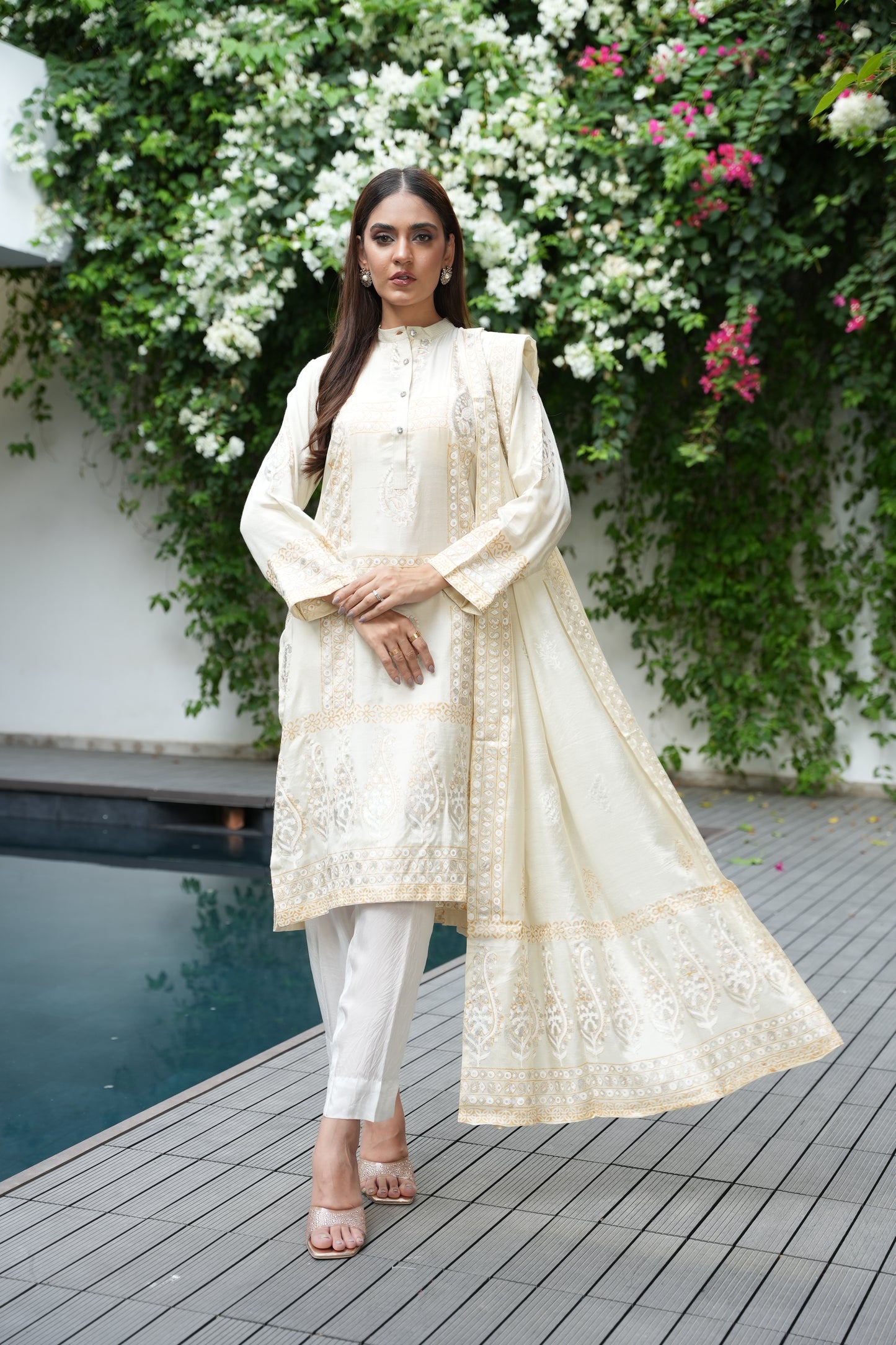 Gilded Harmony - 2 piece stitched (Shirt & Duppatta)