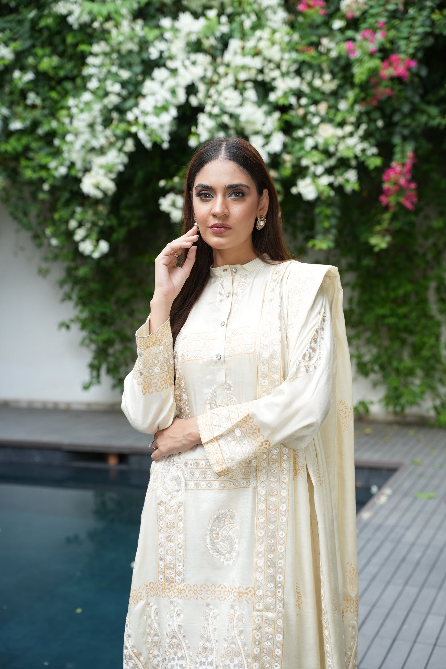 Gilded Harmony - 2 piece stitched (Shirt & Duppatta)