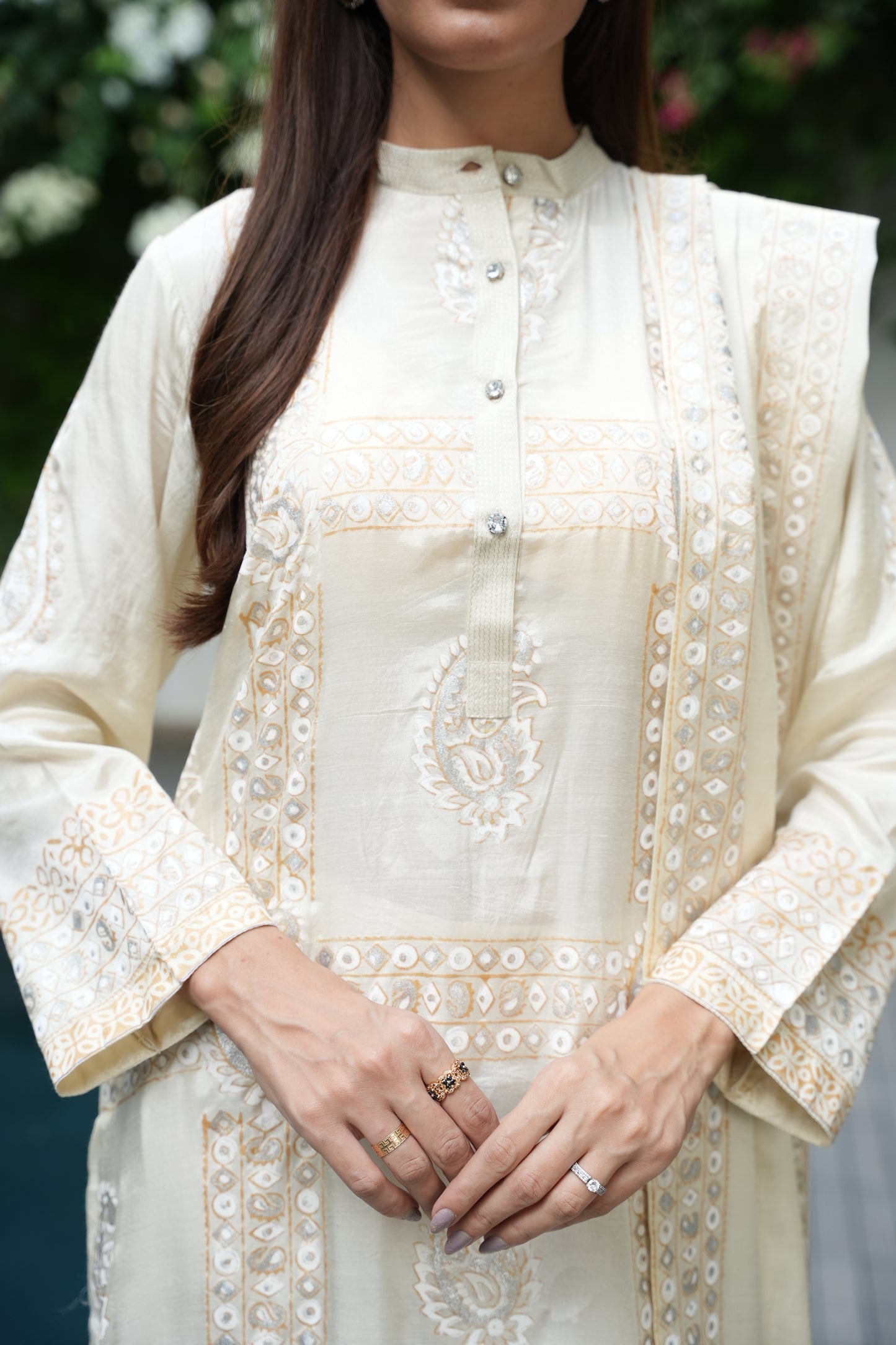 Gilded Harmony - 2 piece stitched (Shirt & Duppatta)