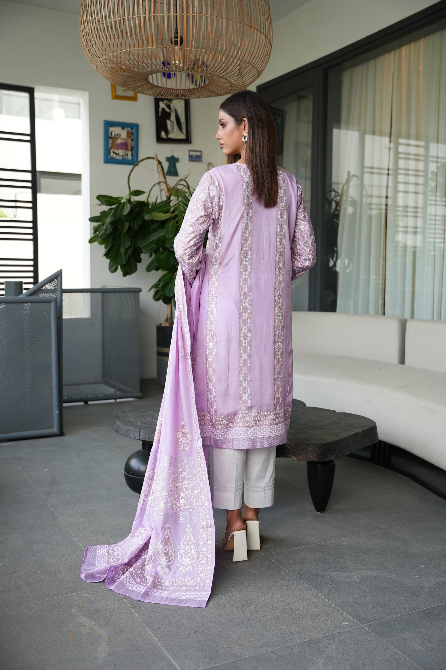 Lavender Luxe - 2 piece stitched (Shirt & Duppatta)