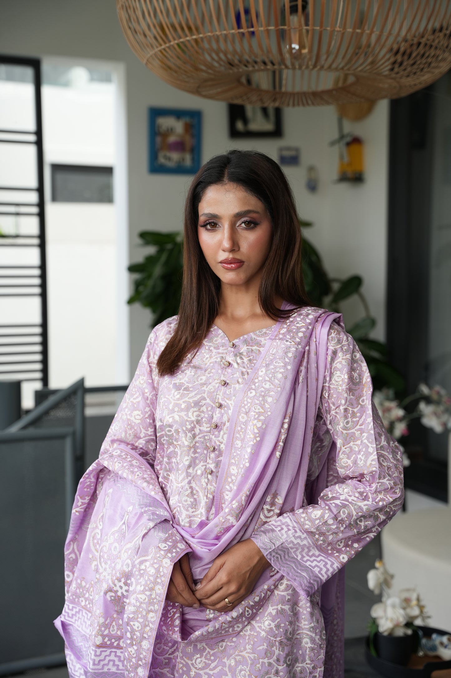 Lavender Luxe - 2 piece stitched (Shirt & Duppatta)