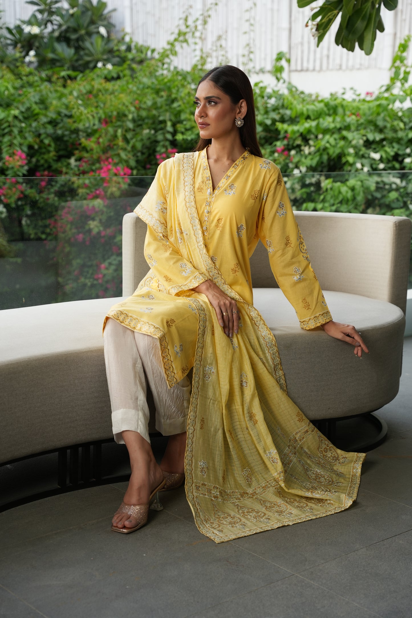 Sunlit Elegance - 2 piece stitched (Shirt & Duppatta)