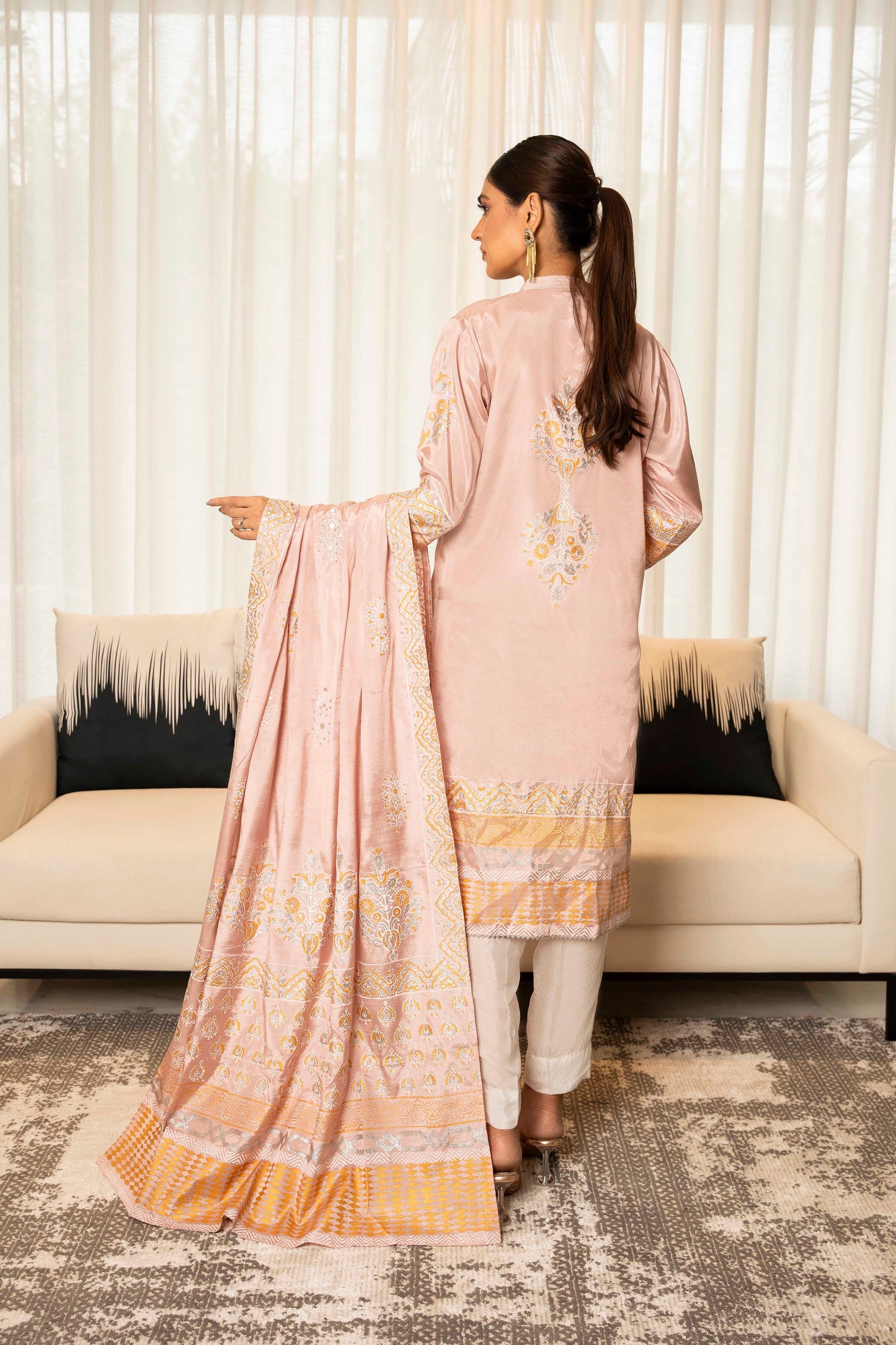 Blush Elegance - 2 piece stitched (Shirt & Duppatta)