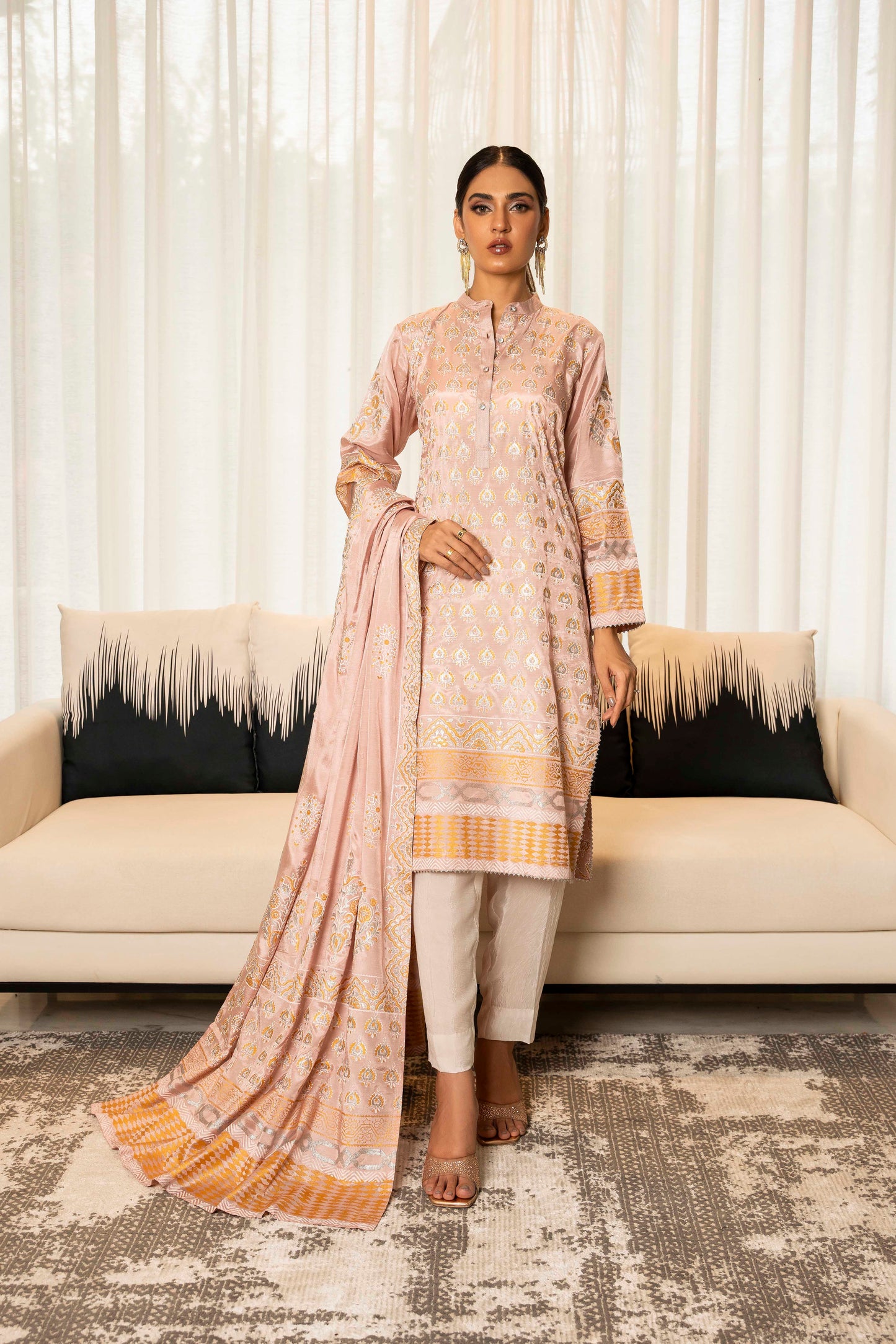 Blush Elegance - 2 piece stitched (Shirt & Duppatta)