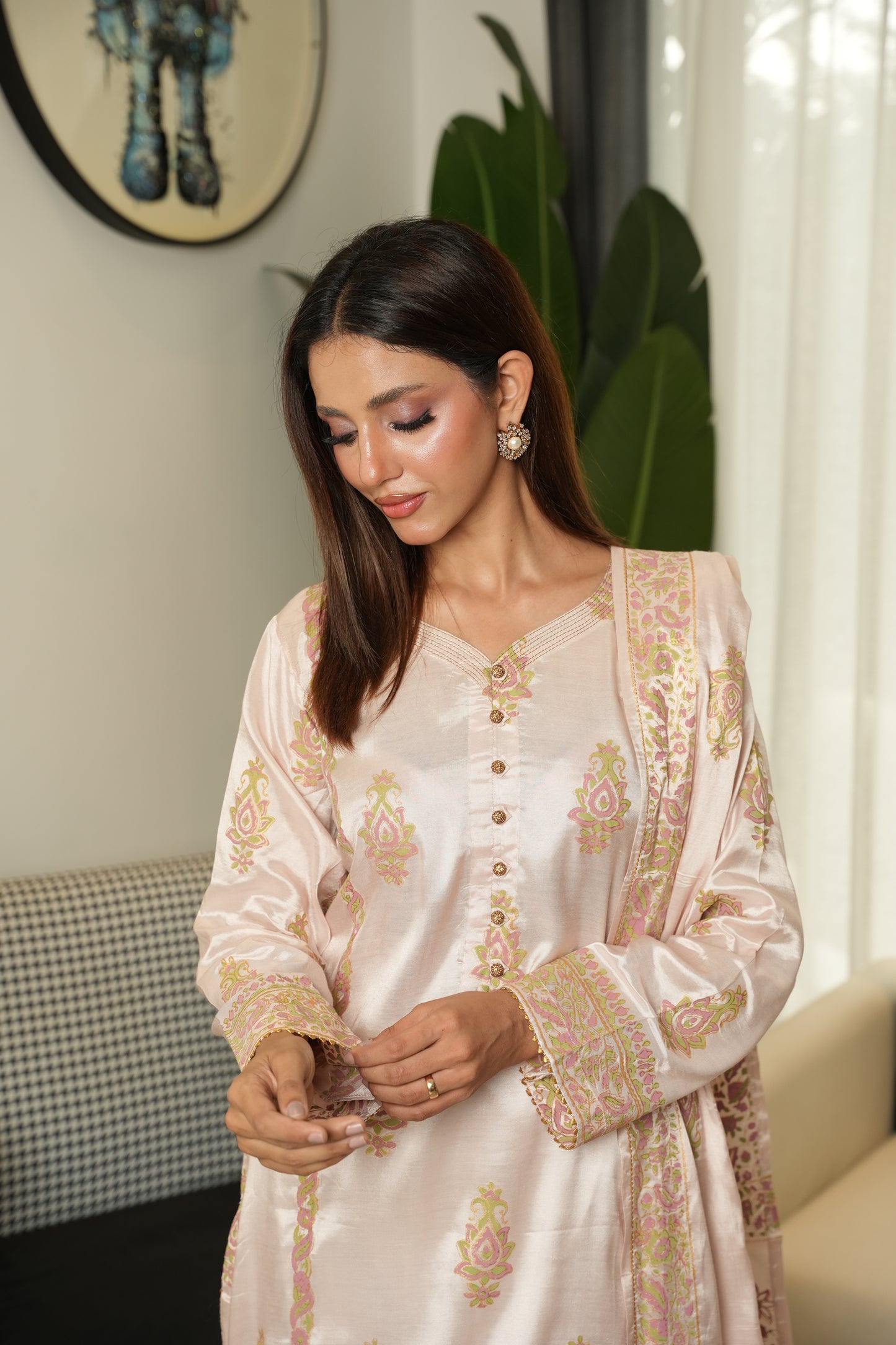 Rose Garden Charm- 2 piece stitched (Shirt & Duppatta)