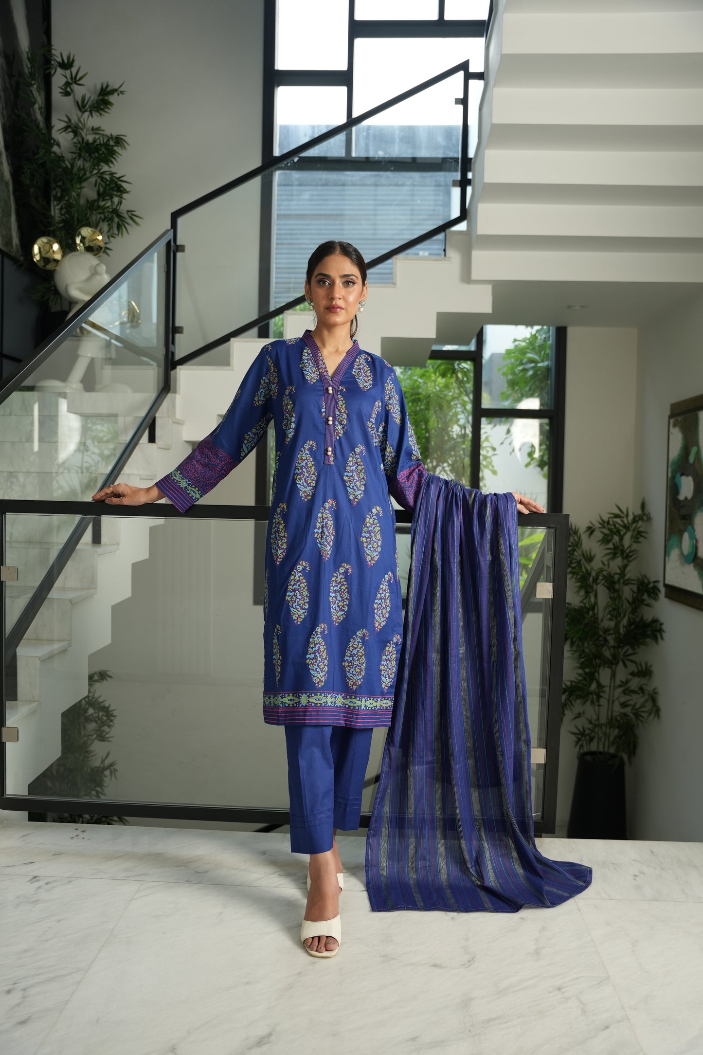 Vibrant Fusion - 2 piece stitched (Shirt & Duppatta)