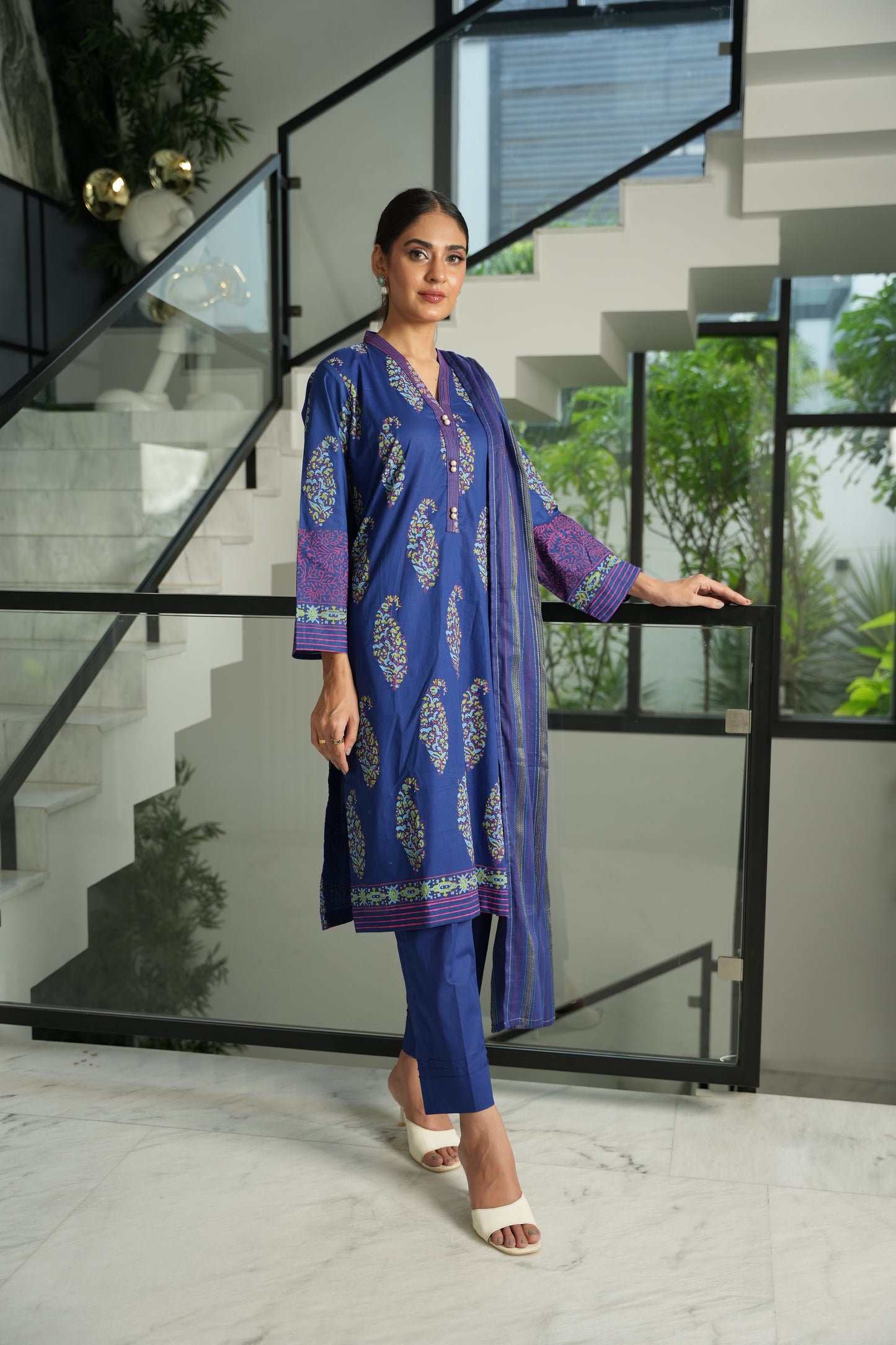 Vibrant Fusion - 2 piece stitched (Shirt & Duppatta)