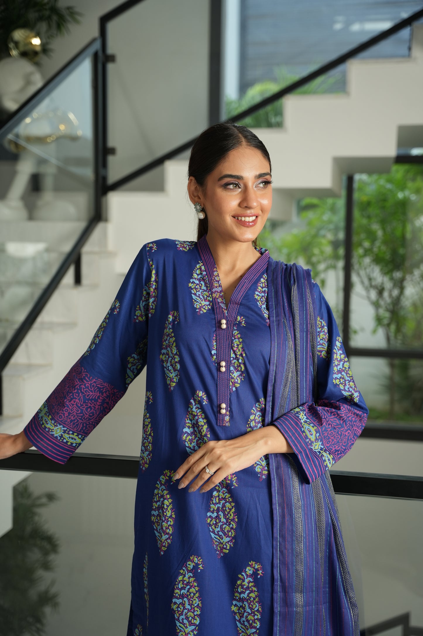 Vibrant Fusion - 2 piece stitched (Shirt & Duppatta)