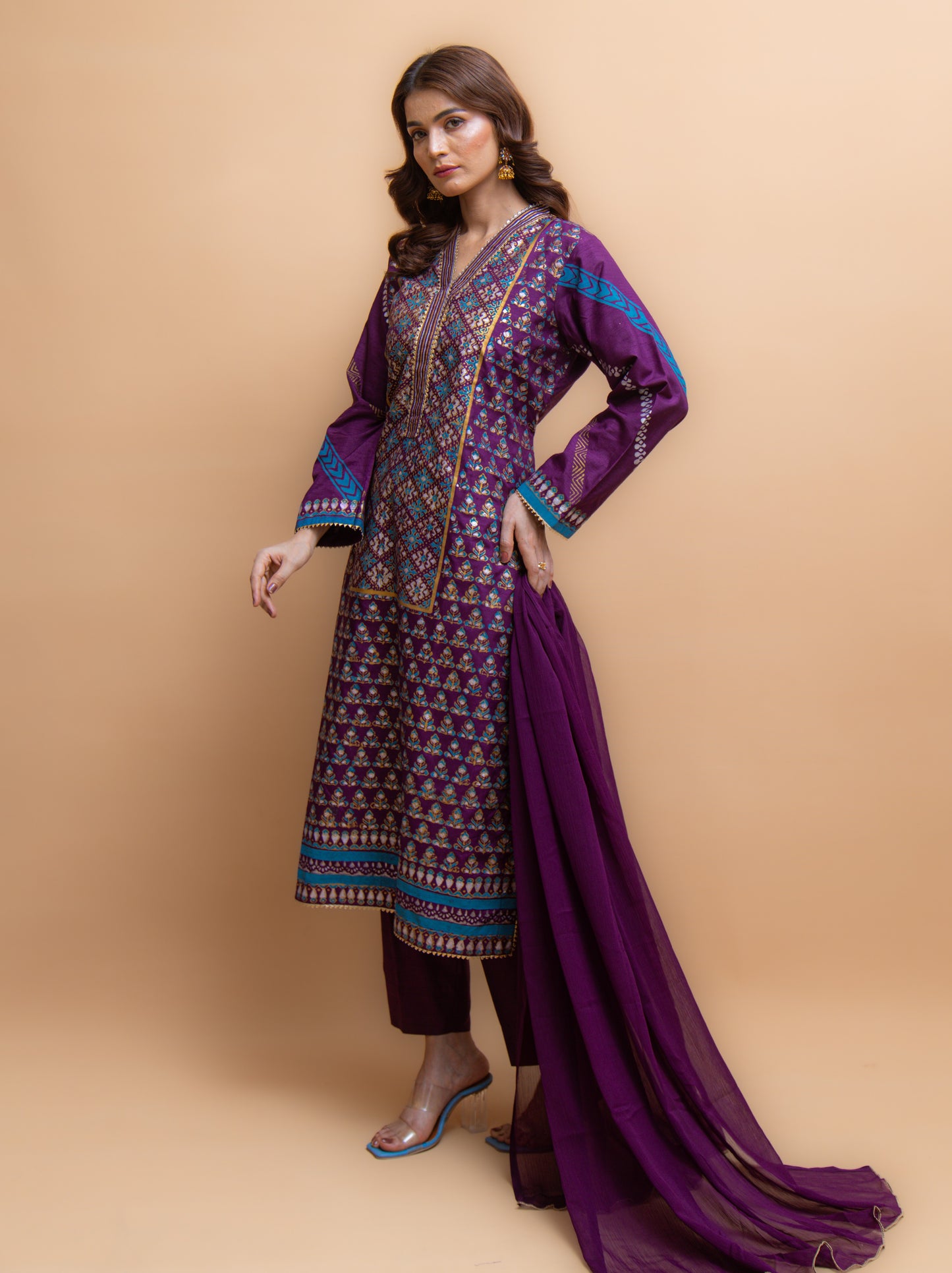 Roya | 3 Pc Suit | Unstitched