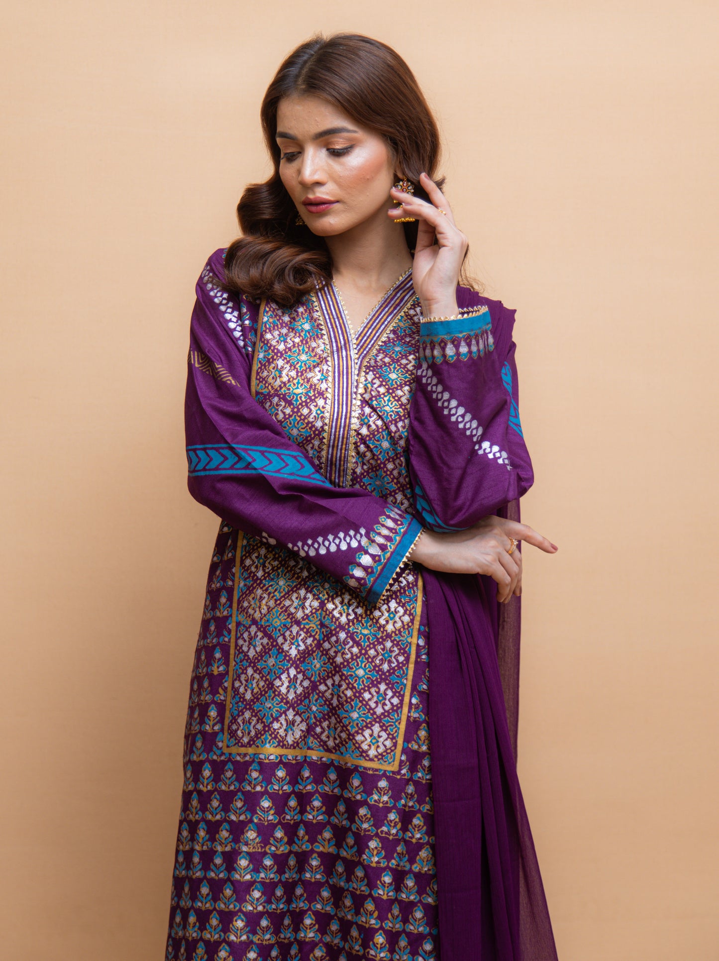 Roya | 3 Pc Suit | Unstitched