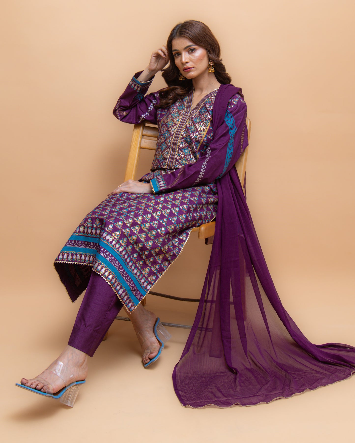 Roya | 3 Pc Suit | Unstitched