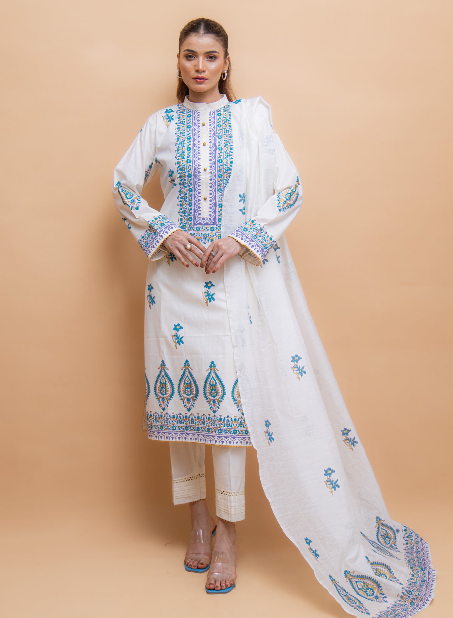 Aira | 3 Pc Suit | Unstitched