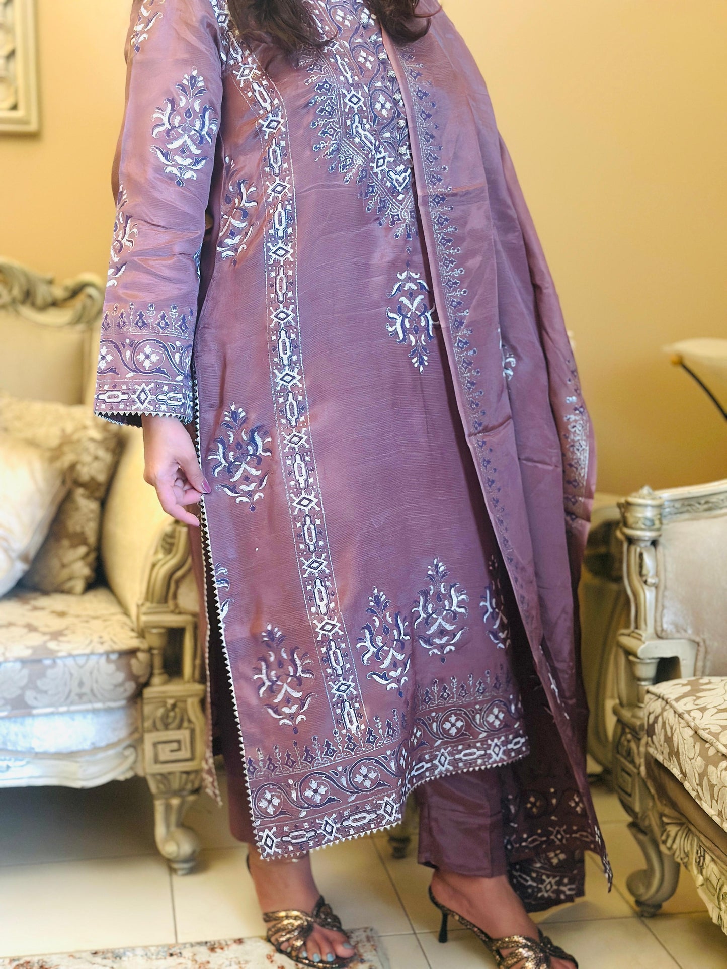 Mauve Regalia (3 Piece Stitched)