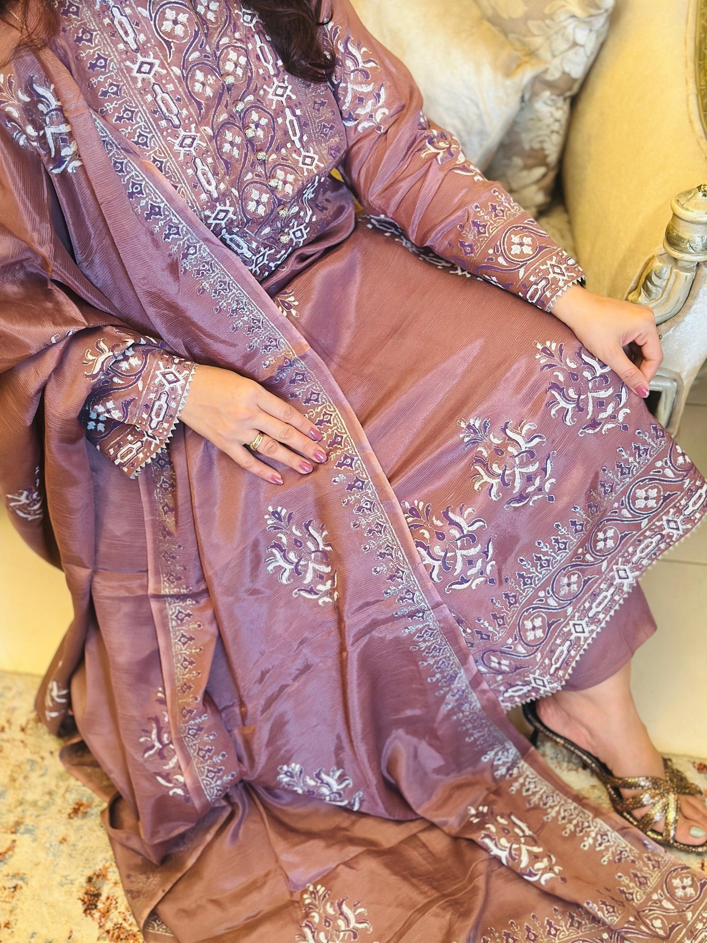 Mauve Regalia (3 Piece Stitched)